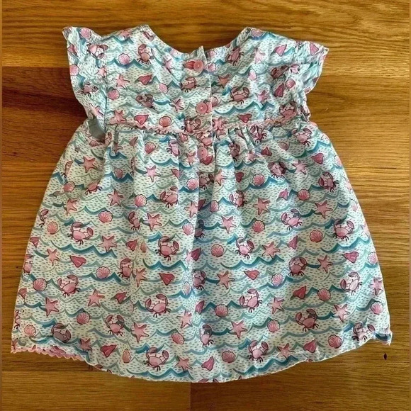 JoJo Maman Bebe Girls' Wave Print Blouse 18-24 months - Picture 9 of 11